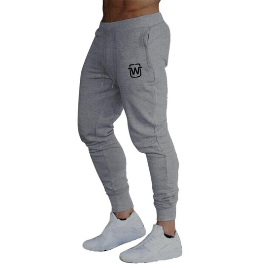 Calça de Moletom Masculina Slim Sport Academia Wooks-PRETO-GG