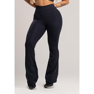 Calça Feminina Flare Pantalona Suplex Cintura Alta Mvb Modas