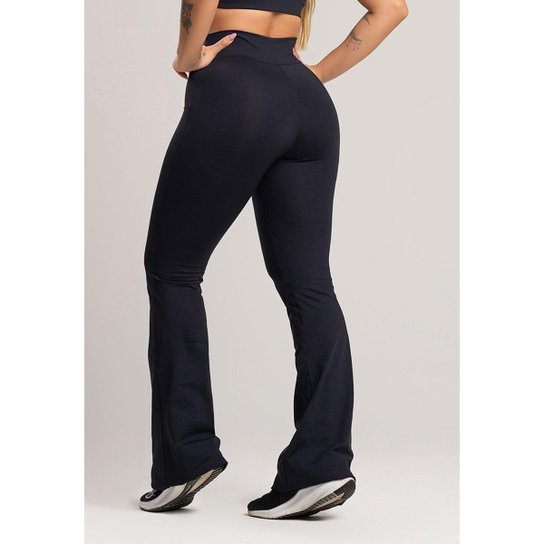 Calça Feminina Flare Pantalona Suplex Cintura Alta Mvb Modas
