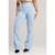 Calça Feminina Flare Pantalona Suplex Cintura Alta Mvb Modas - Azul