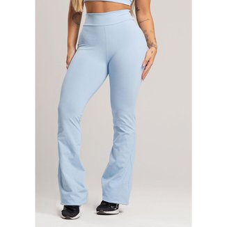 Calça Feminina Flare Pantalona Suplex Cintura Alta Mvb Modas