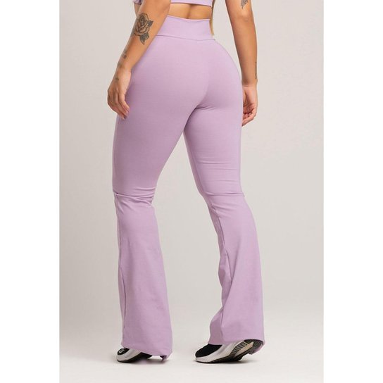 Calça Feminina Flare Pantalona Suplex Cintura Alta Mvb Modas