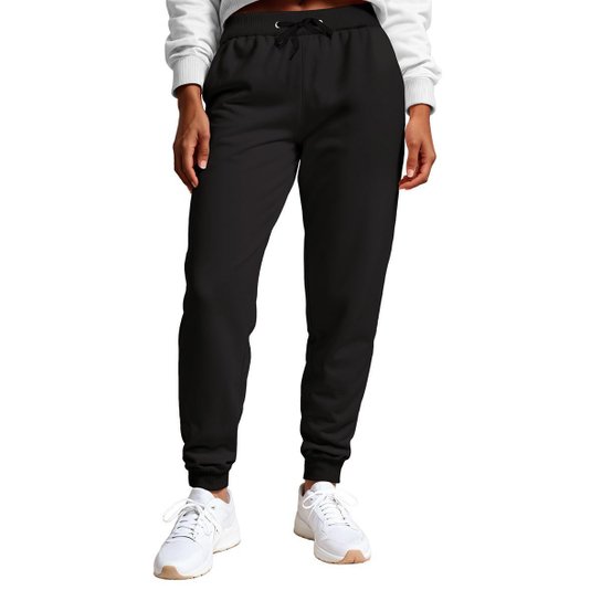 Calça Feminina Moletom Flanelada Slim Bolsos Algodão Kit 2