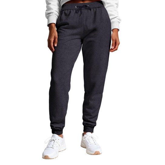 Calça Feminina Moletom Flanelada Slim Bolsos Algodão Kit 2