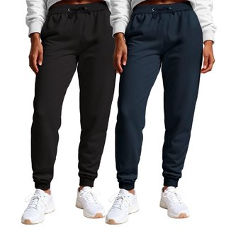 Calça Feminina Moletom Flanelada Slim Bolsos Algodão Kit 2