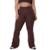Calça Flare Bailarina Plus Size G1 G2 G3 G4 Cós Alta Em Suplex WOLFOX - Marrom