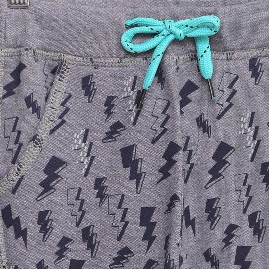 Calça Jogger Infantil Moletom Faltal Estampada Raios Menino