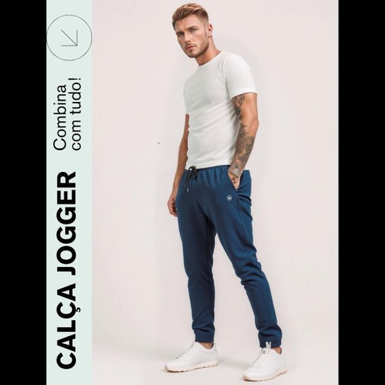 Calça Jogger Tactel Elastano Fitness Academia Treino