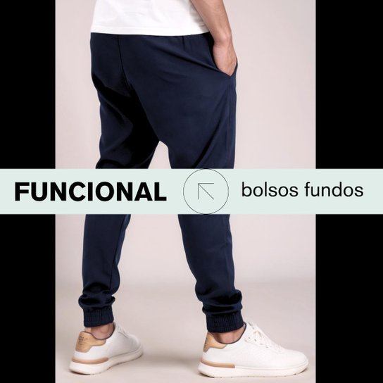 Calça Jogger Tactel Elastano Fitness Academia Treino