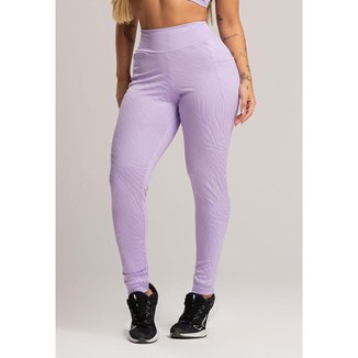 Calça Legging Bolsos Cintura Alta Feminina Fitness Jacquard Mvb Modas