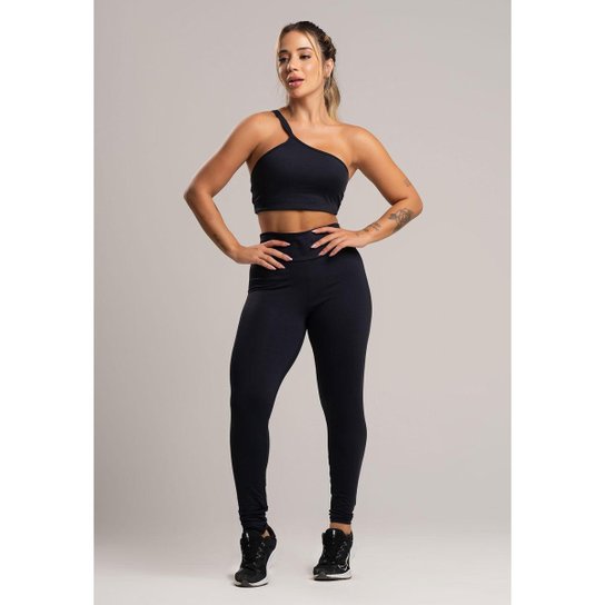 Calça Legging Cintura Alta Fitness Poliamida Mvb Modas
