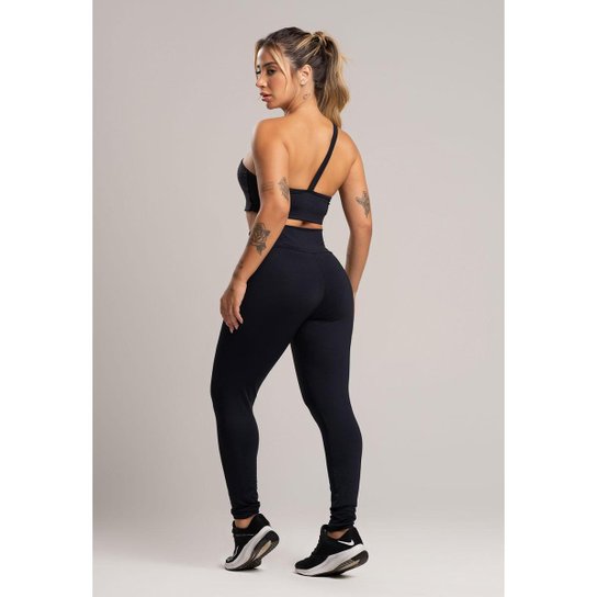 Calça Legging Cintura Alta Fitness Poliamida Mvb Modas