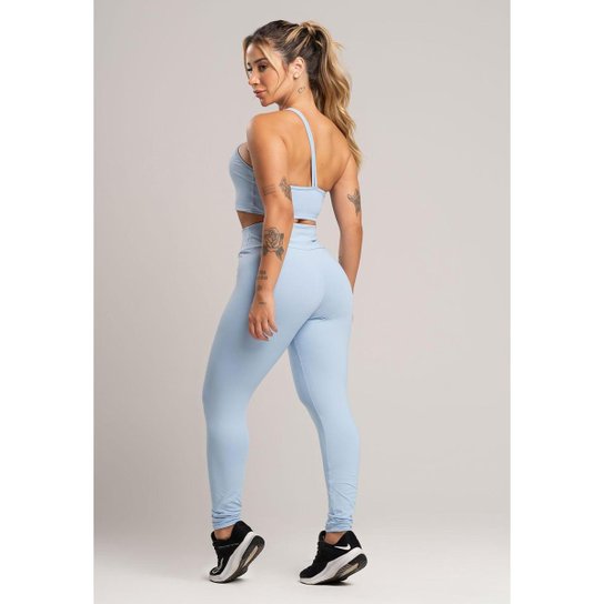 Calça Legging Cintura Alta Fitness Poliamida Mvb Modas