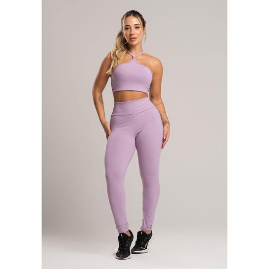 Calça Legging Cintura Alta Fitness Poliamida Mvb Modas