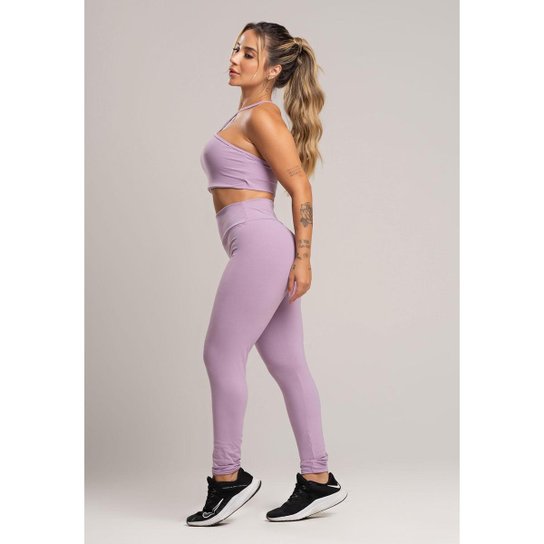 Calça Legging Cintura Alta Fitness Poliamida Mvb Modas