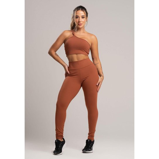 Calça Legging Cintura Alta Fitness Poliamida Mvb Modas