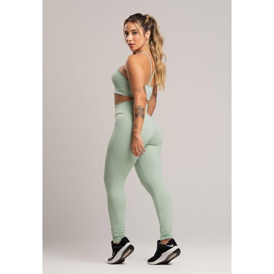 Calça Legging Cintura Alta Fitness Poliamida Mvb Modas