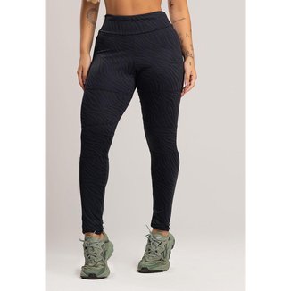 Calça Legging Cintura Alta Recortes Texturizada Jacquard MVB Modas