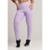 Calça Legging Cintura Alta Recortes Texturizada Jacquard MVB Modas - Lilás