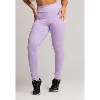 Calça Legging Cintura Alta Recortes Texturizada Jacquard MVB Modas