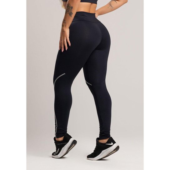 Calça Legging com Elástico Cintura Alta Feminina Poliamida Mvb Modas