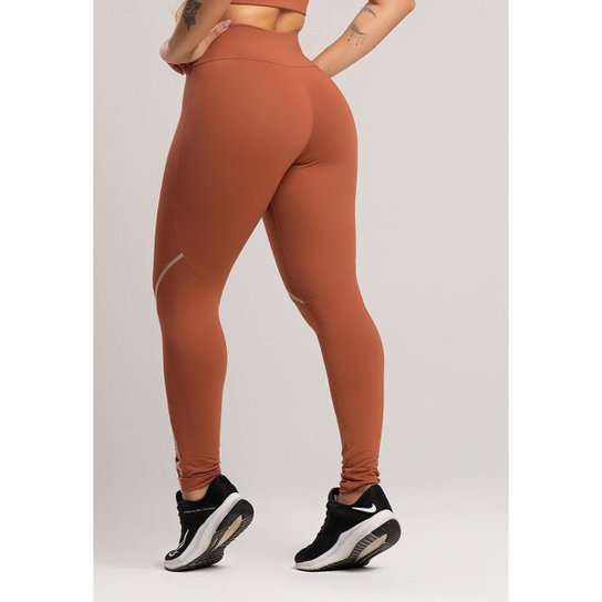 Calça Legging com Elástico Cintura Alta Feminina Poliamida Mvb Modas