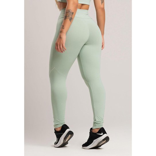 Calça Legging com Elástico Cintura Alta Feminina Poliamida Mvb Modas