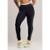 Calça Legging Cós de Vira Cintura Alta Feminina Poliamida Mvb Modas - Preto