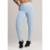 Calça Legging Cós de Vira Cintura Alta Feminina Poliamida Mvb Modas - Azul