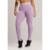 Calça Legging Cós de Vira Cintura Alta Feminina Poliamida Mvb Modas - Lilás