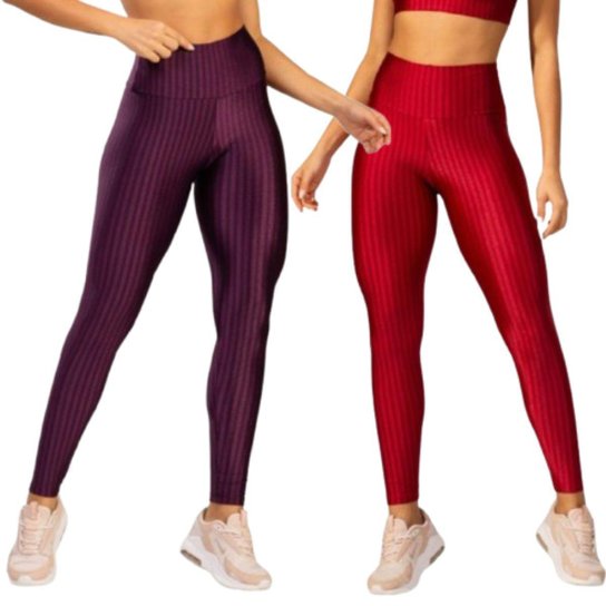 Calça Legging de Academia New Zig 3D Serra e Mar Kit Com Duas Cores Roupa de Treino Moda Fitnees