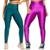 Calça Legging de Academia New Zig 3D Serra e Mar Kit Com Duas Cores Roupa de Treino Moda Fitnees - Azul+Pink