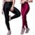 Calça Legging de Academia New Zig 3D Serra e Mar Kit Com Duas Cores Roupa de Treino Moda Fitnees - Preto+Rosa