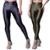 Calça Legging de Academia New Zig 3D Vekyo Kit Com Duas Cores Cós Alto Treino - Cinza+Verde