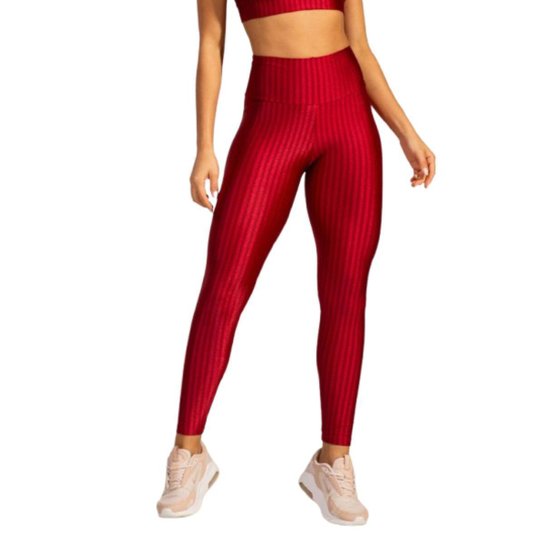 Calça Legging de Academia New Zig 3D Vekyo Kit Com Duas Cores Cós Alto Treino