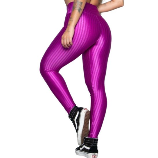 Calça Legging de Academia New Zig 3D Vekyo Kit Com Duas Cores Cós Alto Treino