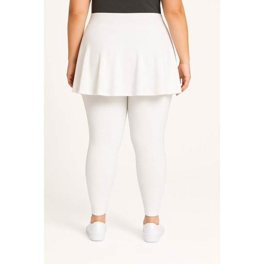 Calça Legging E Saia Babado Em Plus Size Tapa BumBum WOLFOX Em Suplex