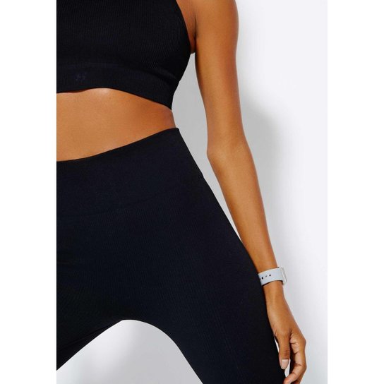 Calça Legging Feminina Canelada Sem Costura