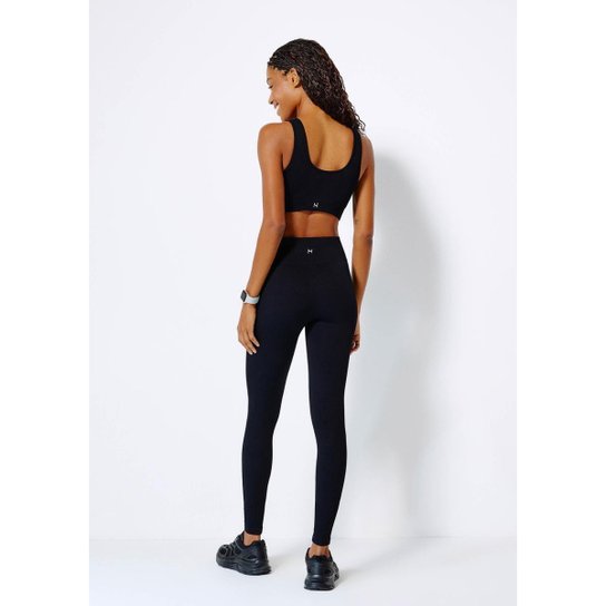 Calça Legging Feminina Canelada Sem Costura