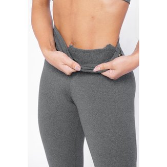 Calça Legging Flanelada Wolfox Térmica Pelúcida Quentinha Inverno Tecido Suplex Feminina