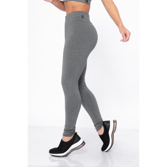 Calça Legging Flanelada Wolfox Térmica Pelúcida Quentinha Inverno Tecido Suplex Feminina