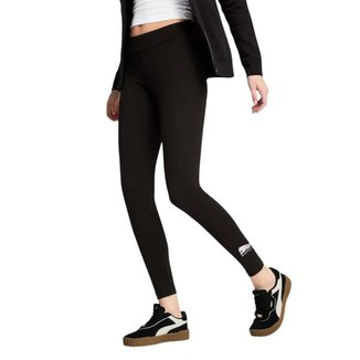 Calça Legging Puma Essentials Metallic Feminina - Preto e Cinza PP