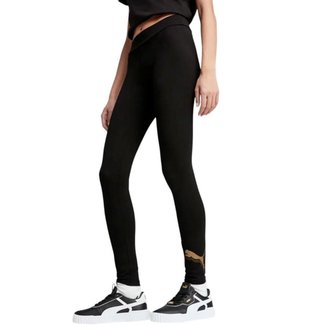 Calça Legging Puma Essentials Metallic Feminina - Preto P