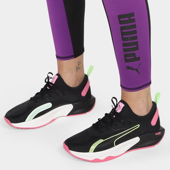 Calça Legging Puma Fit Eversculpt Color Block Wording Feminina