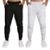 Calça Masculina Moletom Flanelada Slim Bolsos Algodão Kit 2 - Preto+Cinza