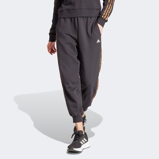 Calça Moletinho Adidas Essentials Estampa Animal Feminina