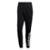 Calça Moletinho Tapered Elastic Cuff Logo Adidas - Preto