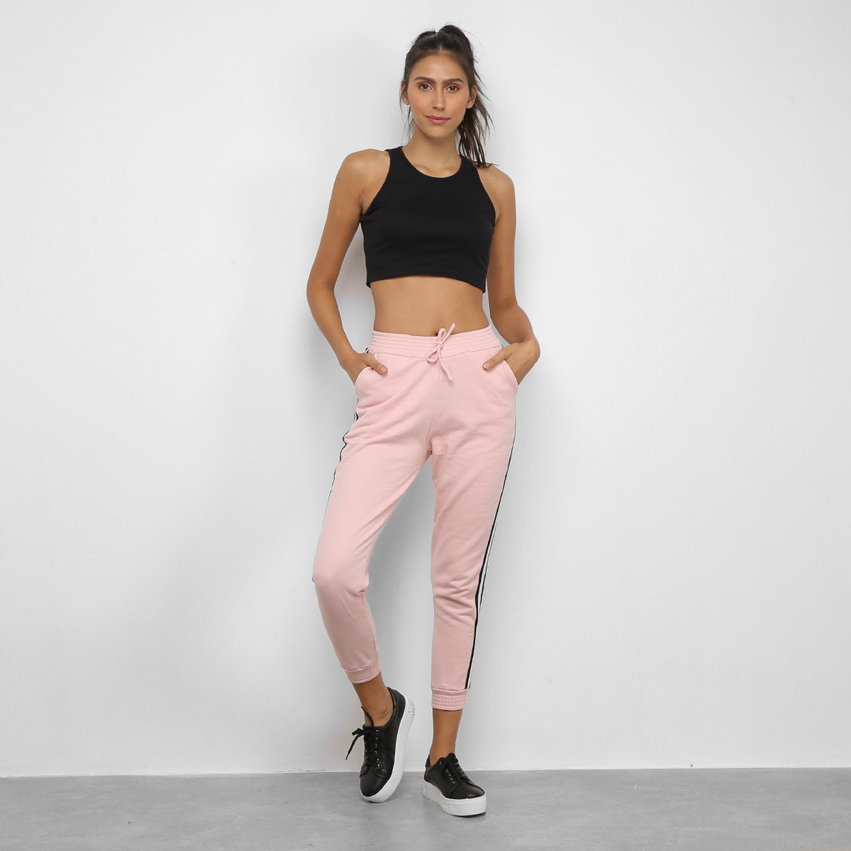 calças largas femininas moletom