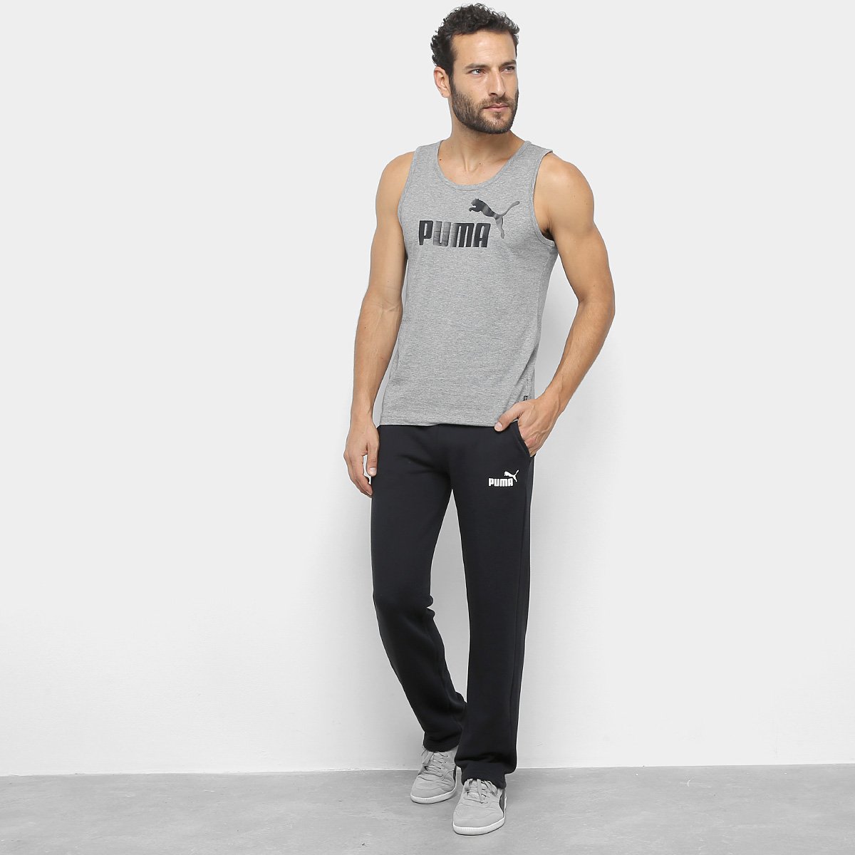 puma ess logo pants