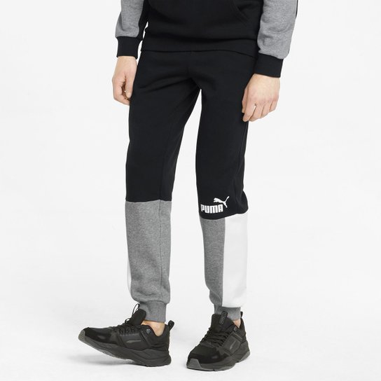 Calça Moletom Puma Essentials Block Masculina